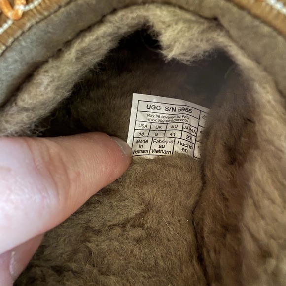 UGG TASMAN BURNT OLIVE SUEDE SHEEPSKIN CLASSIC WOMEN'S SLIPPERS SIZE 10 - Picture 12 of 13